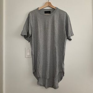 Machus men's grey heather short sleeve scoop tee